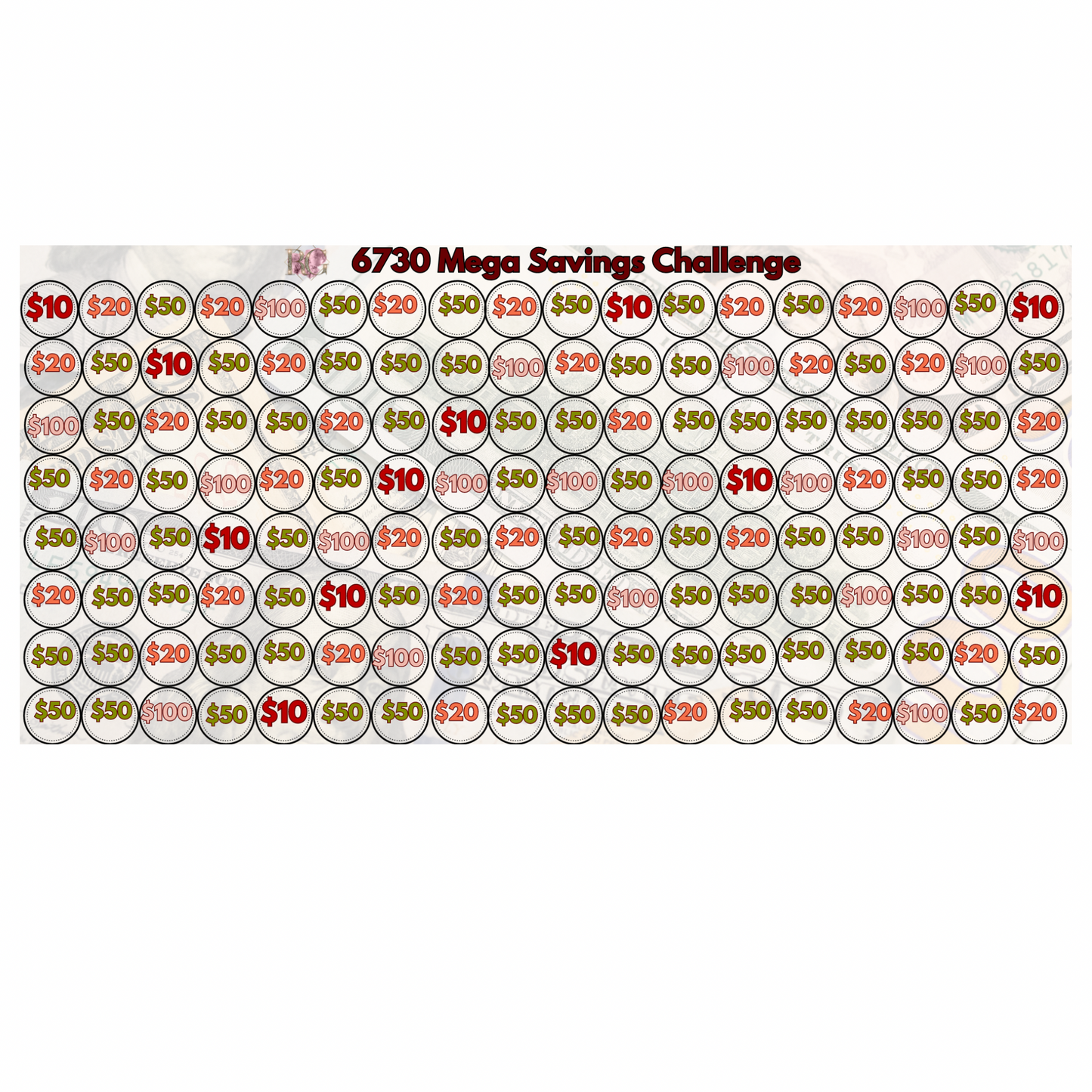 6730 Mega Saving Challenge