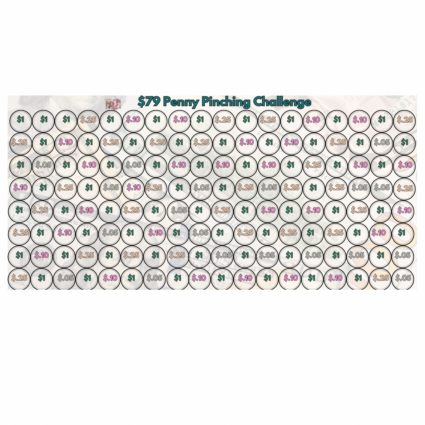 $79 Penny Pitching Saving Challenge