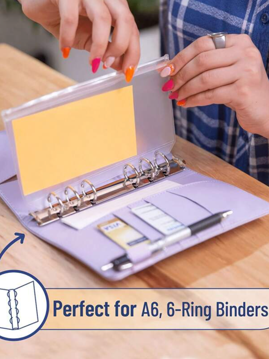A6 Size Cash Binders Envelope With Zipper