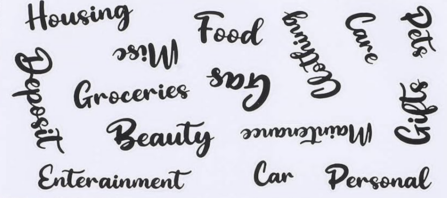 Cash Envelope Label Sticker
