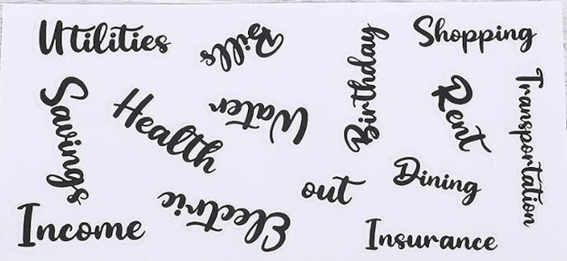 Cash Envelope Label Sticker